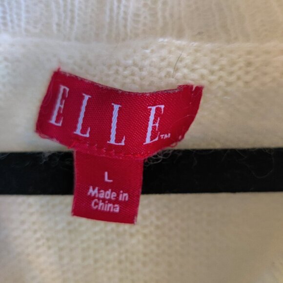 Elle Designed Cowl Neck Sweater in a Crochete fine knit . Long and Beautiful. XL - Picture 5 of 8